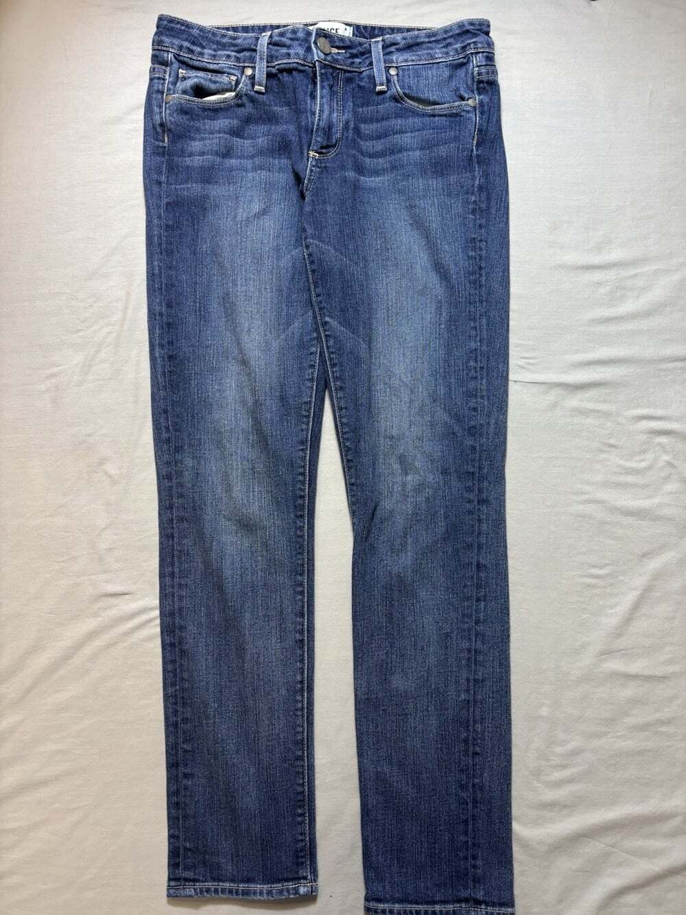 PAIGE | Women's Jeans Skyline Ankle Peg Size 27 Blue Low-Rise Straight 30x27